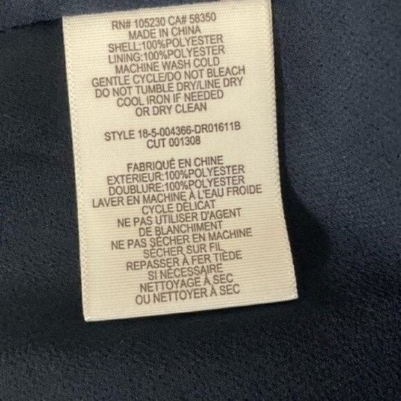 NWT Joie MilTona B Wrap Dress Midnight size Large Wrap front with Self Tie close - Picture 13 of 13